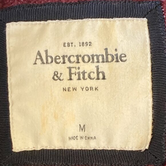 Abercrombie Fitch Burgundy Red Cotton Cardigan Sweater Womens Size M Cable Knit - Picture 9 of 16